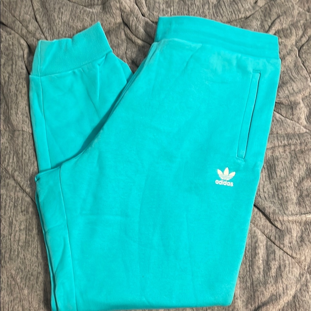 Adidas Mens Teal Jogger Pants